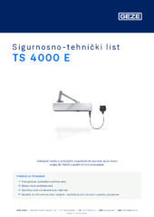 TS 4000 E Sigurnosno-tehnički list HR