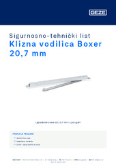 Klizna vodilica Boxer 20,7 mm Sigurnosno-tehnički list HR