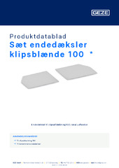 Sæt endedæksler klipsblænde 100  * Produktdatablad DA