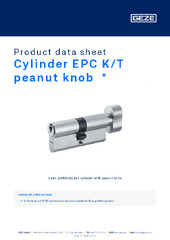 Cylinder EPC K/T peanut knob  * Product data sheet EN