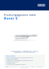 Boxer E Productgegevens tabel NL