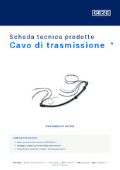 Cavo di trasmissione  * Scheda tecnica prodotto IT