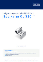Spojka za OL 320  * Sigurnosno-tehnički list HR