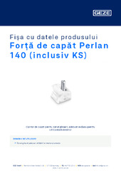 Forță de capăt Perlan 140 (inclusiv KS) Fișa cu datele produsului RO