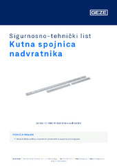 Kutna spojnica nadvratnika Sigurnosno-tehnički list HR
