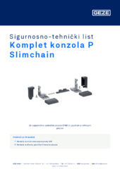 Komplet konzola P Slimchain Sigurnosno-tehnički list HR