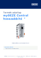 myGEZE Control hosszabbító  * Termék adatlap HU
