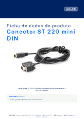 Conector ST 220 mini DIN Ficha de dados de produto PT