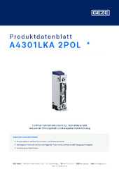 A4301LKA 2POL  * Produktdatenblatt DE