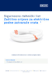 Zaštitno crijevo za električne podne zatvarače vrata  * Sigurnosno-tehnički list HR