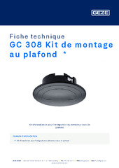 GC 308 Kit de montage au plafond  * Fiche technique FR
