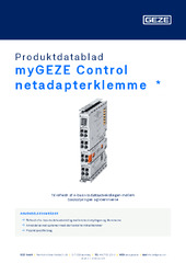 myGEZE Control netadapterklemme  * Produktdatablad DA