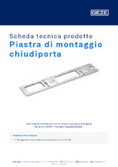 Piastra di montaggio chiudiporta Scheda tecnica prodotto IT