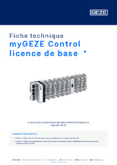 myGEZE Control licence de base  * Fiche technique FR