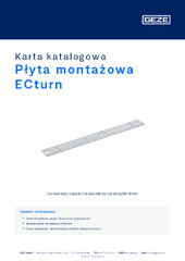Płyta montażowa ECturn Karta katalogowa PL
