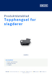Topphengsel for slagdører Produktdatablad NB