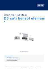 D3 çatı konsol elemanı  * Ürün veri sayfası TR