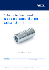Accoppiamento per asta 12 mm Scheda tecnica prodotto IT