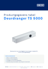 Deurdranger TS 5000 Productgegevens tabel NL
