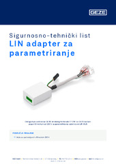 LIN adapter za parametriranje Sigurnosno-tehnički list HR