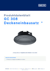 GC 308 Deckeneinbausatz  * Produktdatenblatt DE