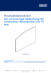 Set stirnseitige Abdeckung für verdeckten Wandwinkel bis 37 mm Produktdatenblatt DE