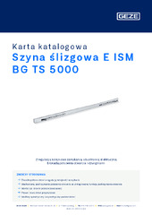Szyna ślizgowa E ISM BG TS 5000 Karta katalogowa PL