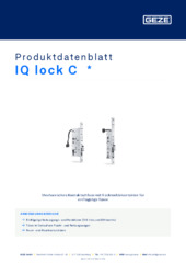 IQ lock C  * Produktdatenblatt DE