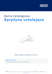 Sprężyna ustalająca Karta katalogowa PL