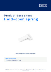 Hold-open spring Product data sheet EN
