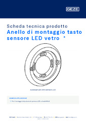 Anello di montaggio tasto sensore LED vetro Scheda tecnica prodotto IT