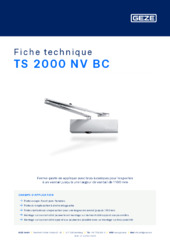 TS 2000 NV BC Fiche technique FR