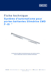 Système d'automatisme pour portes battantes Slimdrive EMD F-IS  * Fiche technique FR