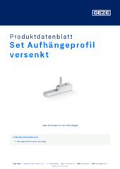 Set Aufhängeprofil versenkt Produktdatenblatt DE