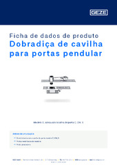 Dobradiça de cavilha para portas pendular Ficha de dados de produto PT