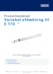 Variabel afdækning til E 170  * Produktdatablad DA