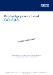 GC 338 Productgegevens tabel NL