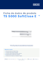 TS 5000 SoftClose E  * Ficha de dados de produto PT
