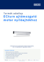 ECturn ajtómozgató motor nyílóajtókhoz Termék adatlap HU