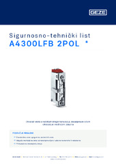 A4300LFB 2POL  * Sigurnosno-tehnički list HR