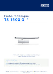 TS 1500 G  * Fiche technique FR