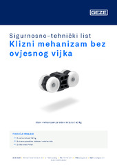 Klizni mehanizam bez ovjesnog vijka Sigurnosno-tehnički list HR