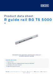 R guide rail BG TS 5000  * Product data sheet EN
