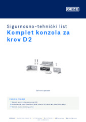 Komplet konzola za krov D2 Sigurnosno-tehnički list HR