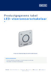 LED-vloersensorschakelaar  * Productgegevens tabel NL
