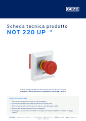 NOT 220 UP  * Scheda tecnica prodotto IT