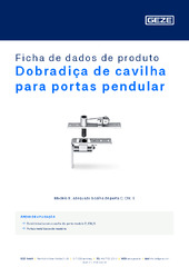 Dobradiça de cavilha para portas pendular Ficha de dados de produto PT