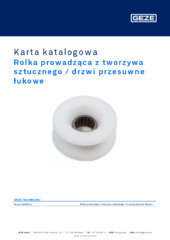 Führungsrolle Kunststoff / Rundschiebetür Karta katalogowa PL