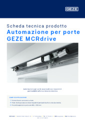 Automazione per porte GEZE MCRdrive Scheda tecnica prodotto IT