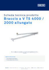 Braccio a V TS 4000 / 2000 allungato Scheda tecnica prodotto IT